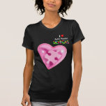 IDIC15 Womens Dark Shirt Pink Heart Customise