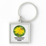 Idiosyncratic Pollinator Inside Bee On A Dandelion Key Chain
