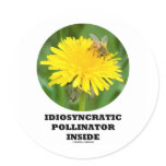 Idiosyncratic Pollinator Inside Bee On A Dandelion Stickers