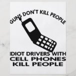 Idiots With Cell Phones Kill People Custom Flyer