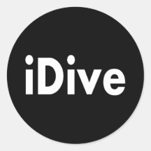 iDive Round Sticker