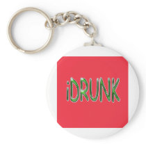 iDRUNK Green Text Red Square Funny Shirt