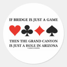 If Bridge Is Just A Game Then Grand Canyon Hole Sticker