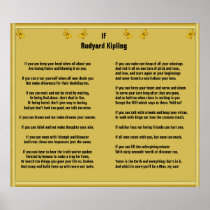 If by Rudyard Kipling Poster