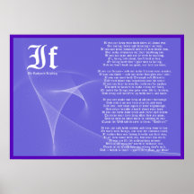 IF by Rudyard Kipling Poster Print
