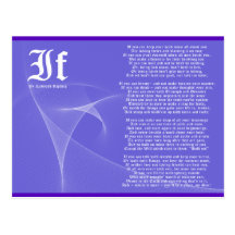 IF by Rudyard Kipling Purple Postcards