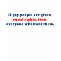 If gay people get equal rights then everyone will  t-shirts
