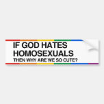 IF GOD HATES HOMOSEXUALS.png Bumper Stickers
