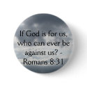 If God is for us, who can ever be against us? buttons