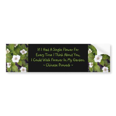 If I Had A Single Flower Bumper Sticker by CreatureCreations