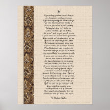 If  inspirational poetry by Rudyard Kipling Print