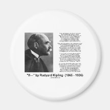 "If— " Poem By Rudyard Kipling Fridge Magnet