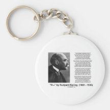 "If— " Poem By Rudyard Kipling Keychain