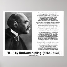 If Poem By Rudyard Kipling (Kipling Picture) Print