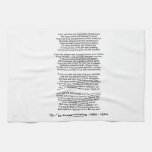 If- Poem by Rudyard Kipling (No Kipling Picture) Hand Towel