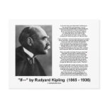 "If— " Poem By Rudyard Kipling postcards