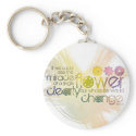 If we could see the Miracle of a Single Flower keychains