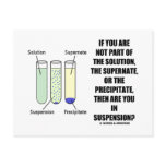 If You Are Not Part Solution Suspension (Humour) postcards