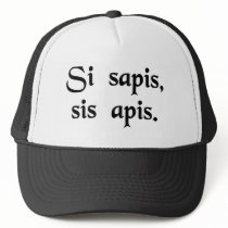 If you are wise, be a bee. mesh hat