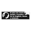 If You Can Read This (veteran) bumper stickers