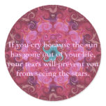 If you cry because the sun has gone out of your... stickers