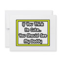 If You Think I'm Cute...My Daddy invitations
