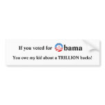 If You Voted For Obama bumper stickers