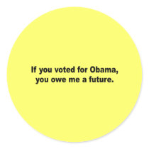 If you voted for Obama you owe me a future Stickers