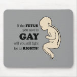 IF YOUR FETUS IS GAY, WILL YOU STILL PROTECT IT? mousepads