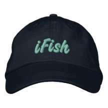 iFish Embroidered Baseball Cap
