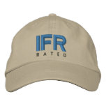 IFR 	Instrument Flight Rules Rated embroidered hats