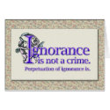 Ignorance Card