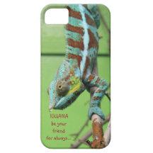 IGUANA be your friend always, blue green lizard iPhone 5 Cover