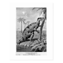 Iguanodon bernissartensis art postcard