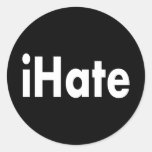 iHate Round Stickers