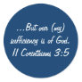 II Corinthians 3:5 Sticker