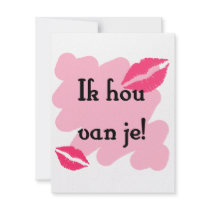 Ik hou van je - Dutch I love you Custom Announcement