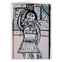 IKE Cheerleader Greeting Cards
