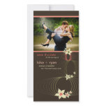 Ikebana Frangipani Pink Tropical Flower Wedding photo cards