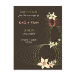 Ikebana Frangipani Pink Tropical Flower Wedding postcards