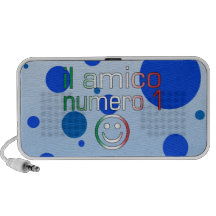 Il Amico Numero 1 in Italian Flag Colours for Boys Travel Speakers