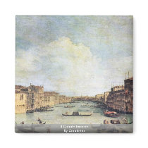 Il Canale Grande By Canaletto Refrigerator Magnets
