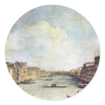 Il Canale Grande By Canaletto Round Stickers