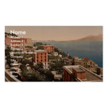 Il Posilippo and waterfront, Naples, Italy vintage Business Cards