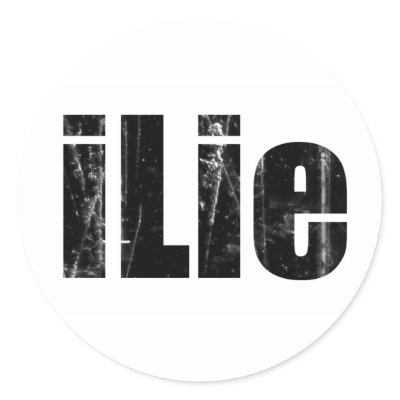 iLie Round Sticker by Real_i_Messages
