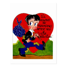 I'll always be tramping after you postcard