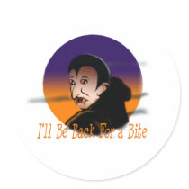 I'll be back for a bite (Halloween vampire) Stickers