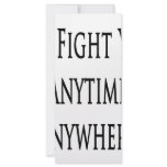 I'll Fight You Anytime Anywhere rack cards