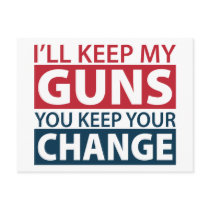 I'll Keep My Guns, You Keep Your Change Postcards