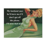 I'll Miss That Man Retro Postcard